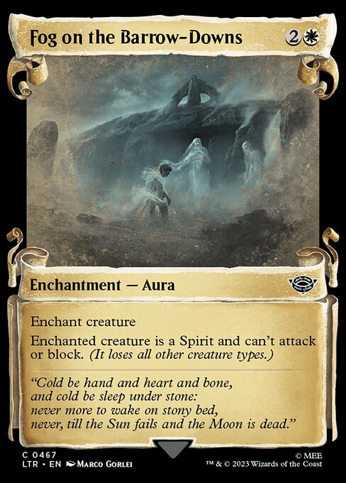 MTG Fog on the Barrow-Downs LTR 467 Showcase Scrolls of Middle-earth Silver Foil