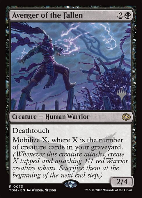 MTG Avenger of the Fallen PTDM 073p Promo Pack Foil