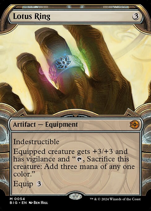 MTG Lotus Ring BIG 054 Showcase Vault Frame Foil