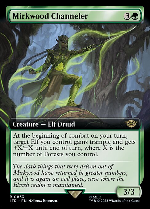 MTG Mirkwood Channeler LTR 833 Extended Art Jumpstart Volume 2 Nonfoil