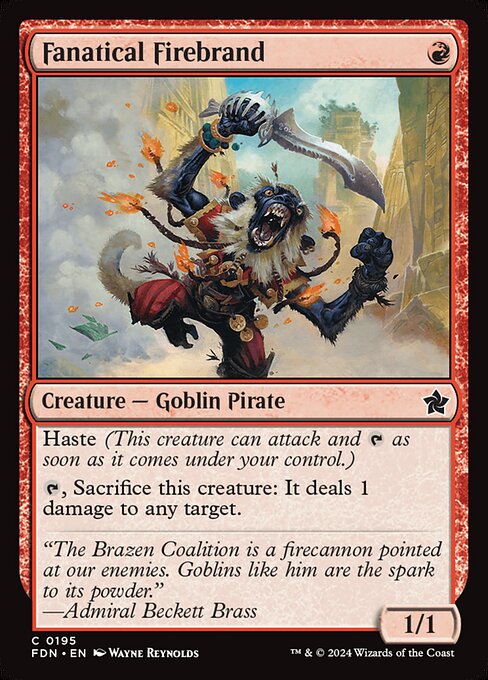 MTG Fanatical Firebrand FDN 195 Regular Nonfoil