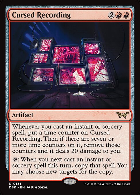 MTG Cursed Recording DSK 131 Regular Nonfoil