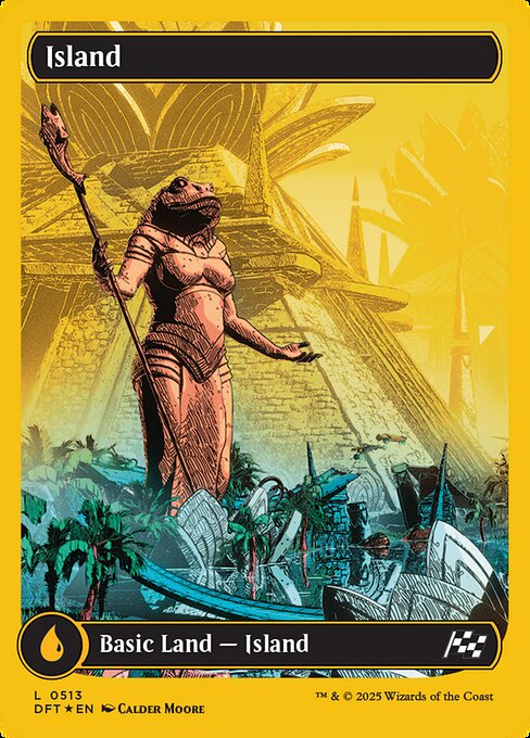 MTG Island DFT 513 Full-Art Panorama Basic Land First-Place Foil