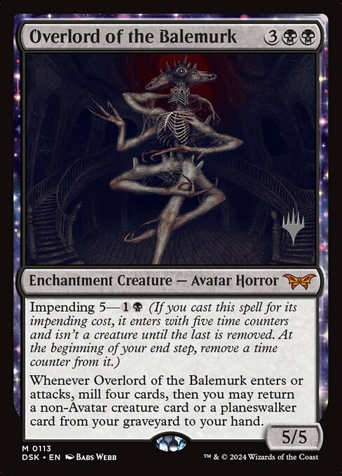 MTG Overlord of the Balemurk PDSK 113p Promo Pack Foil