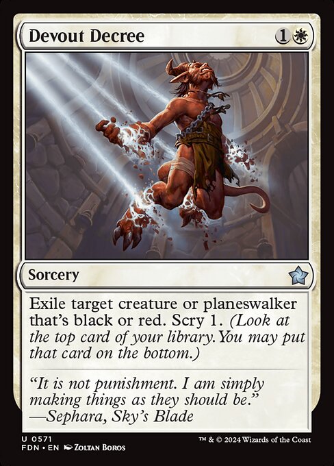 MTG Devout Decree FDN 571 Starter Collection Nonfoil
