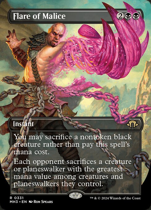 MTG Flare of Malice MH3 331 Borderless Frame Break Foil