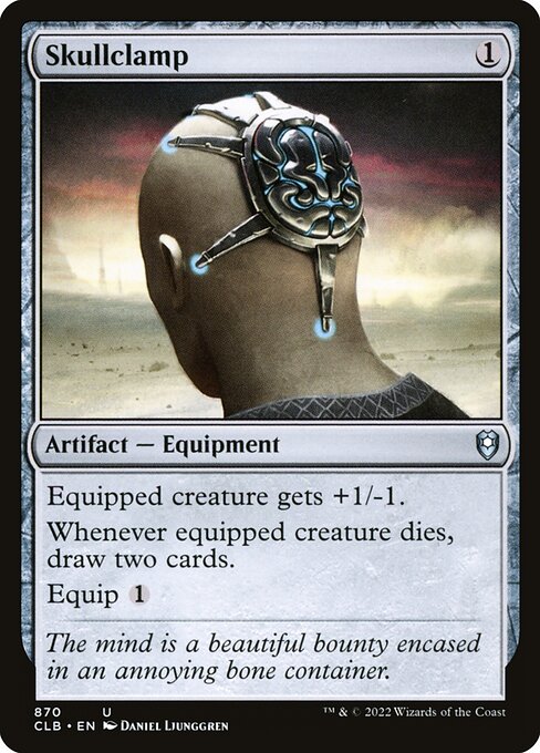 MTG Skullclamp CLB 870 Commander Deck Nonfoil