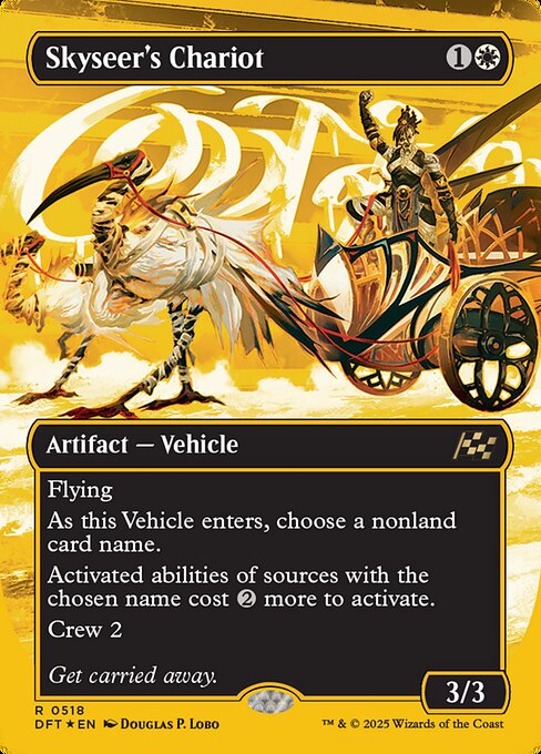 MTG Skyseer's Chariot DFT 518 Borderless Revved Up First-Place Foil