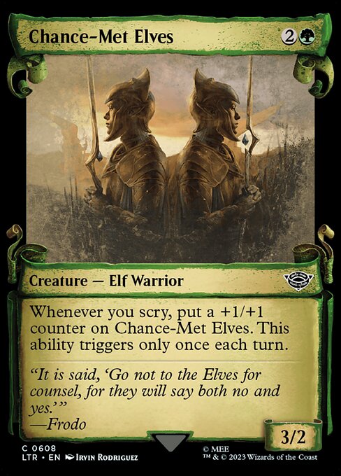 MTG Chance-Met Elves LTR 608 Showcase Scrolls of Middle-earth Nonfoil