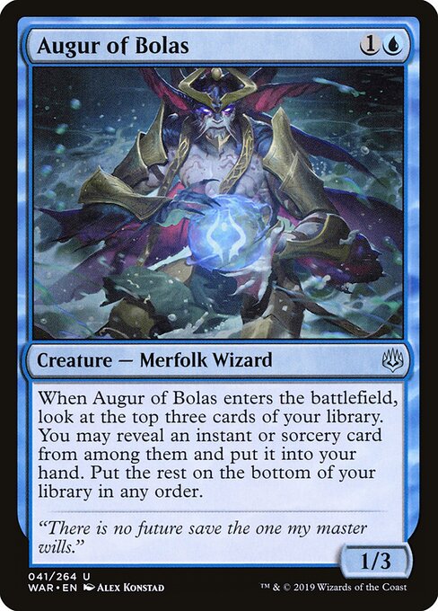 MTG Augur of Bolas WAR 041 Standard Foil front