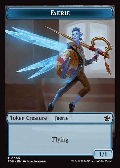 MTG Faerie Token FDN 009 Token Nonfoil