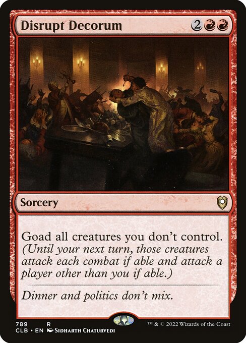 MTG Disrupt Decorum CLB 789 Commander Deck Nonfoil