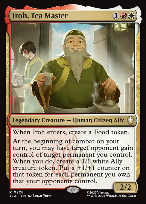 MTG Iroh, Tea Master TLA 228 Regular Nonfoil