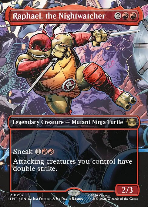 MTG Raphael, the Nightwatcher TMT 213 Borderless Scene Foil
