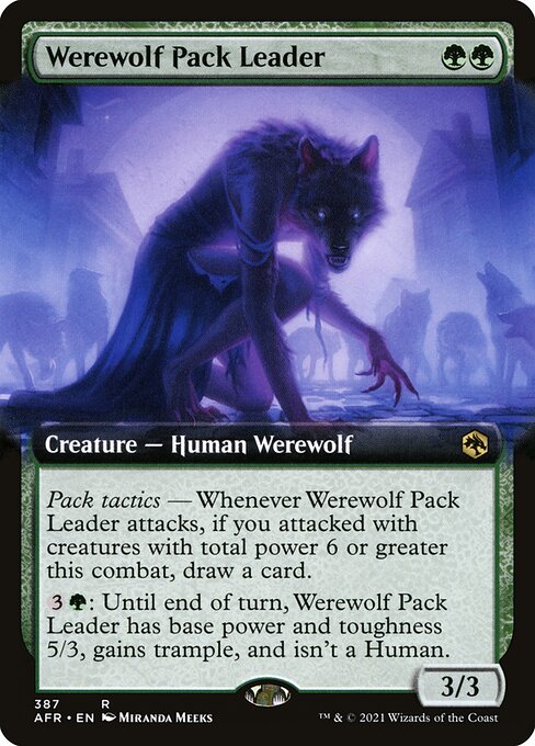 MTG Werewolf Pack Leader AFR 387 Extended Art Nonfoil