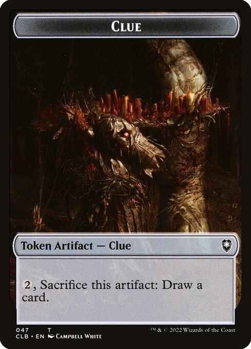 MTG Clue Token CLB 047 Token Nonfoil