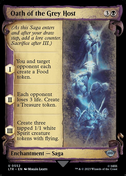 MTG Oath of the Grey Host LTR 552 Showcase Scrolls of Middle-earth Silver Foil