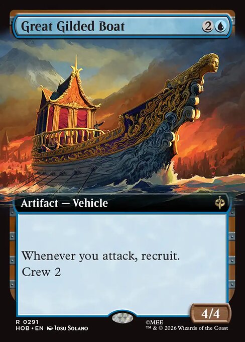 MTG Great Gilded Boat HOB 291 Extended Art Foil