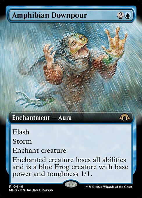 MTG Amphibian Downpour MH3 449 Extended Art Foil