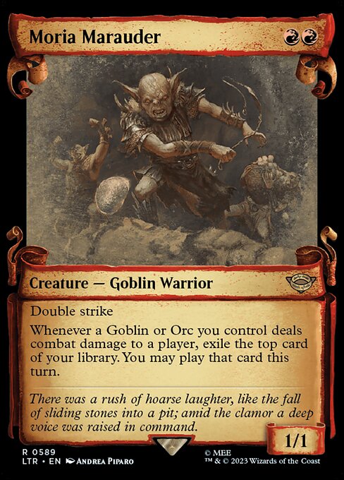 MTG Moria Marauder LTR 589 Showcase Scrolls of Middle-earth Silver Foil