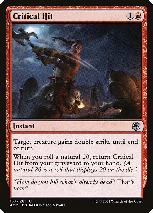 MTG Critical Hit AFR 137 Regular Foil