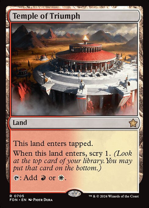 MTG Temple of Triumph FDN 705 Starter Collection Nonfoil