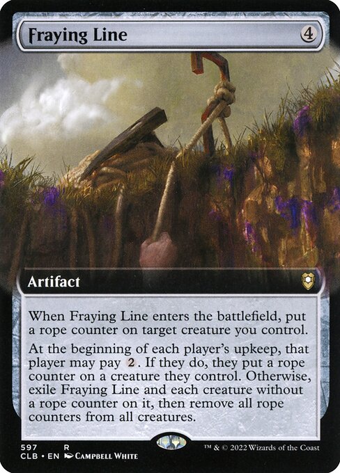 MTG Fraying Line CLB 597 Extended Art Foil