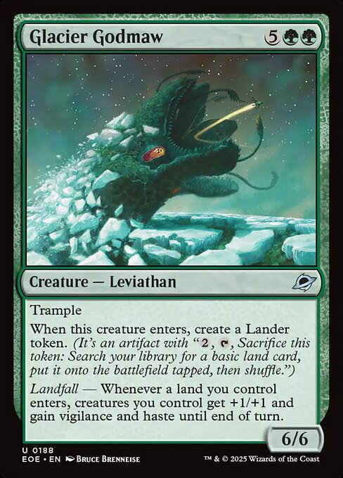 MTG Glacier Godmaw EOE 188 Regular Nonfoil