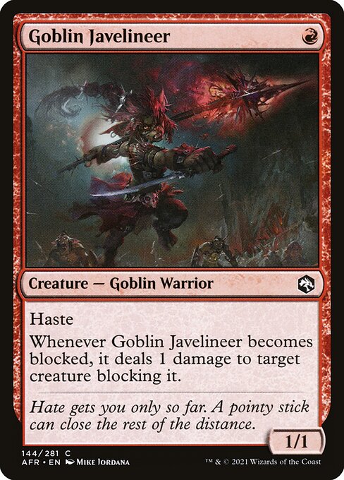 MTG Goblin Javelineer AFR 144 Regular Nonfoil
