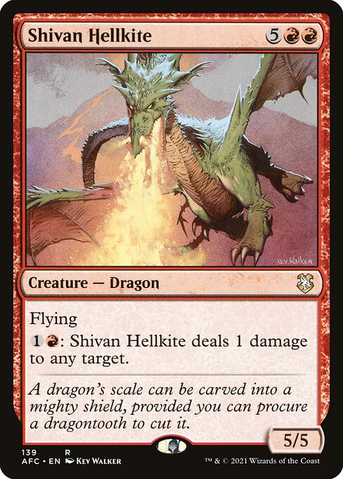 MTG Shivan Hellkite AFC 139 Standard Nonfoil