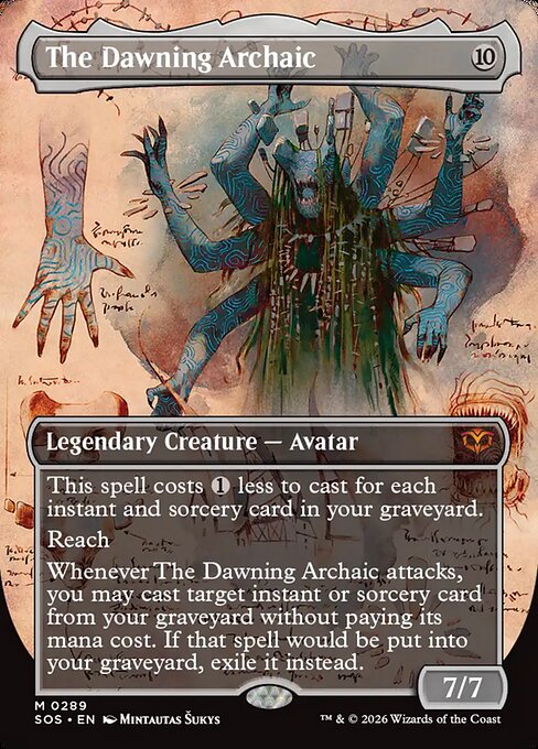 MTG The Dawning Archaic SOS 289 Showcase Ring Foil