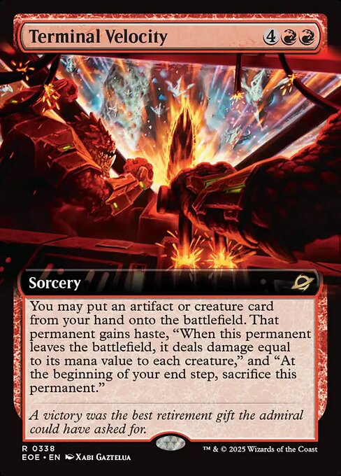 MTG Terminal Velocity EOE 338 Extended Art Foil