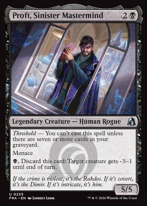 MTG Proft, Sinister Mastermind FRA 235 Standard Nonfoil front
