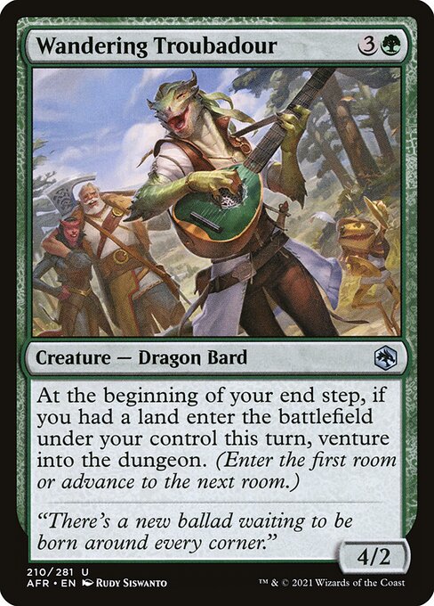 MTG Wandering Troubadour AFR 210 Regular Foil