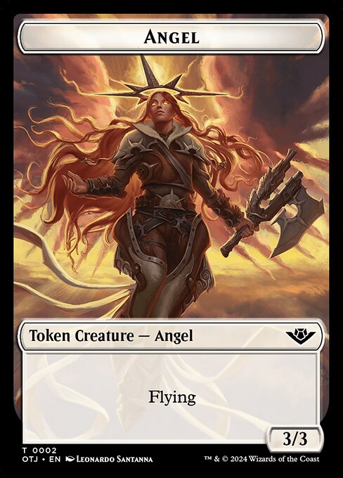 MTG Angel Token OTJ 002 Token Nonfoil