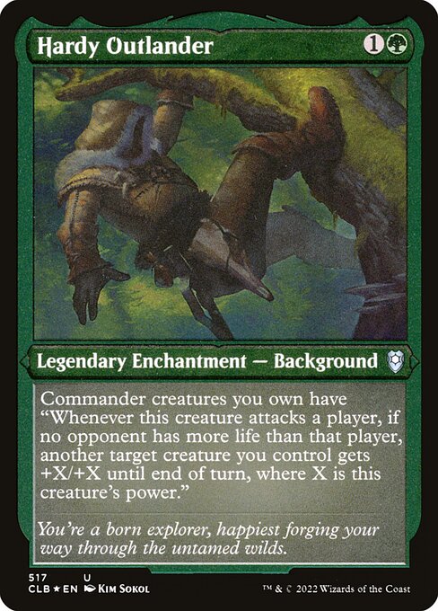 MTG Hardy Outlander CLB 517 Foil Etched Frame Etched