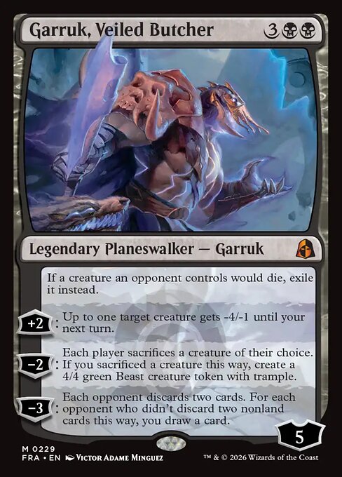 MTG Garruk, Veiled Butcher FRA 229 Standard Foil front