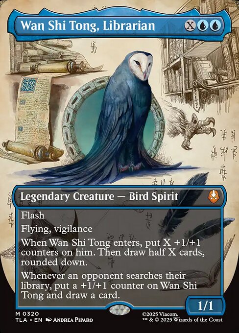 MTG Wan Shi Tong, Librarian TLA 320 Borderless Field Notes Foil