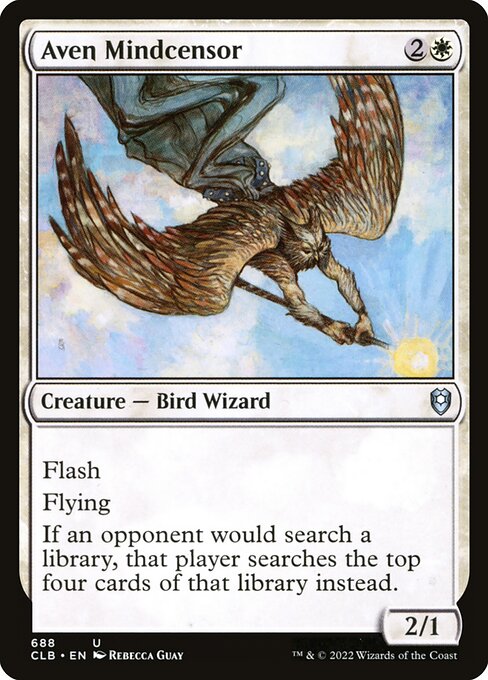 MTG Aven Mindcensor CLB 688 Commander Deck Nonfoil