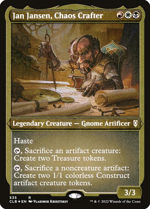 MTG Jan Jansen, Chaos Crafter CLB 535 Foil Etched Frame Etched