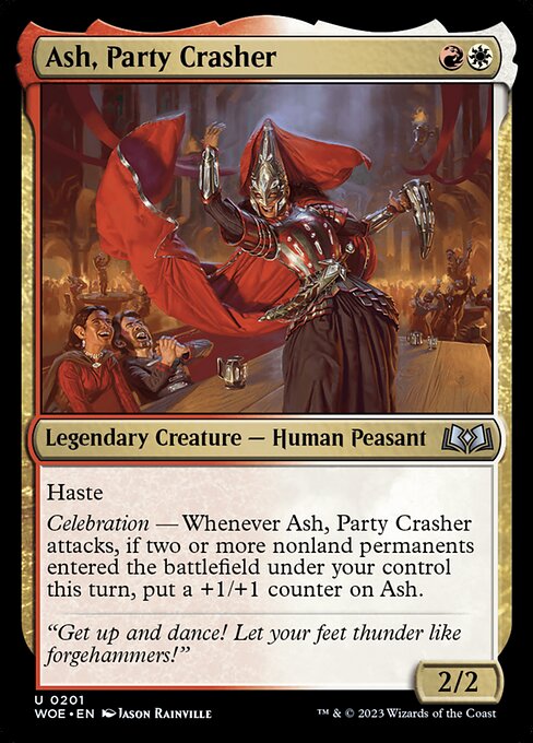 MTG Ash, Party Crasher WOE 201 Regular Foil