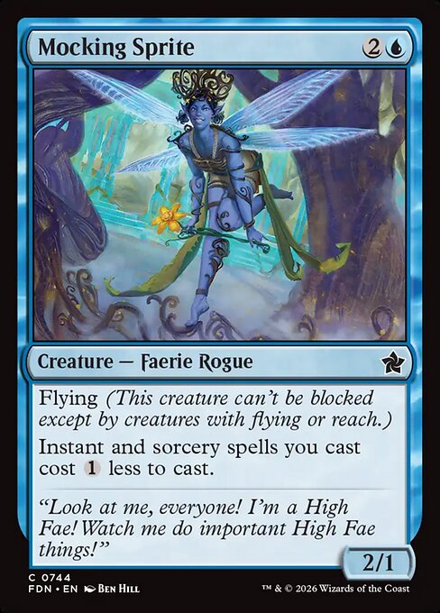 MTG Mocking Sprite FDN 744 Welcome Deck Nonfoil