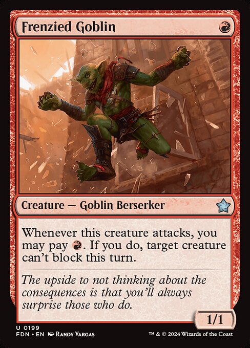 MTG Frenzied Goblin FDN 199 Regular Foil