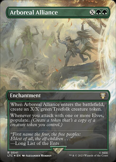 MTG Arboreal Alliance LTC 541 Showcase Ring Surge Foil