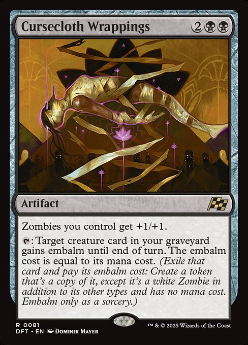 MTG Cursecloth Wrappings DFT 081 Regular Foil