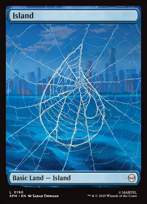 MTG Island SPM 190 Full-Art Spiderweb Basic Land Foil