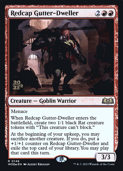 MTG Redcap Gutter-Dweller PWOE 146s Prerelease Foil