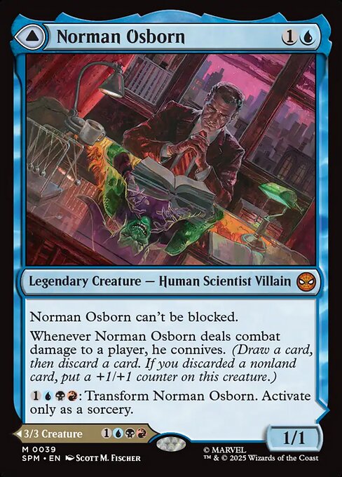 MTG Norman Osborn // Green Goblin SPM 039 Regular Foil