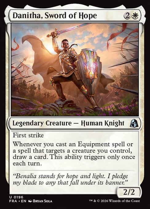 MTG Danitha, Sword of Hope FRA 196 Standard Nonfoil front