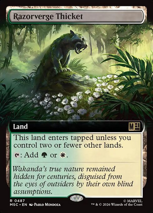 MTG Razorverge Thicket MSC 487 Extended Art Nonfoil